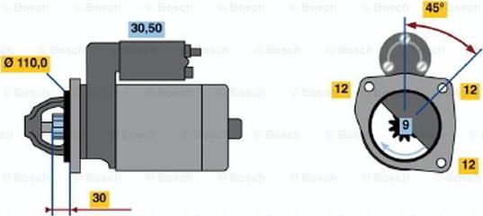 BOSCH 0 001 231 011 - Motorino d'avviamento www.autoricambit.com