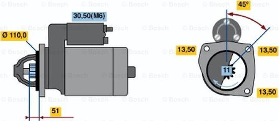 BOSCH 0 001 231 013 - Motorino d'avviamento www.autoricambit.com