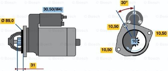 BOSCH 0 001 368 081 - Motorino d'avviamento www.autoricambit.com