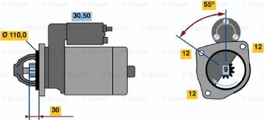 BOSCH 0 001 223 504 - Motorino d'avviamento www.autoricambit.com