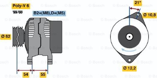 BOSCH 0 124 415 015 - Alternatore www.autoricambit.com