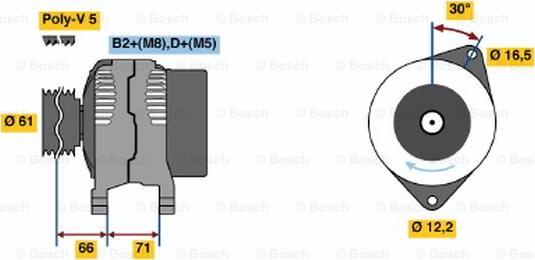 BOSCH 0 986 042 760 - Alternatore www.autoricambit.com