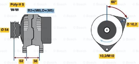 BOSCH 0 124 425 024 - Alternatore www.autoricambit.com