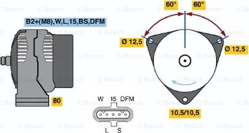 BOSCH 0 124 555 032 - Alternatore www.autoricambit.com