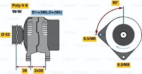 BOSCH 0 124 515 090 - Alternatore www.autoricambit.com