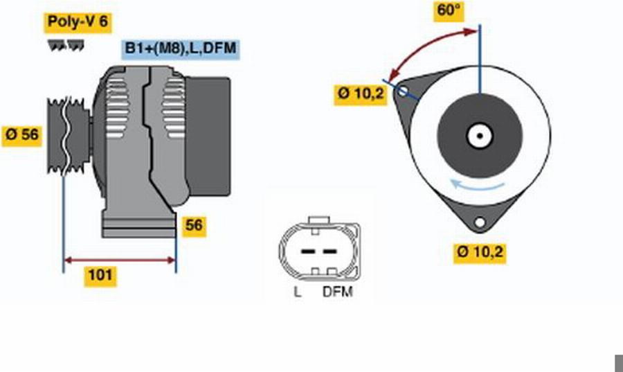 BOSCH 0 124 515 048 - Alternatore www.autoricambit.com