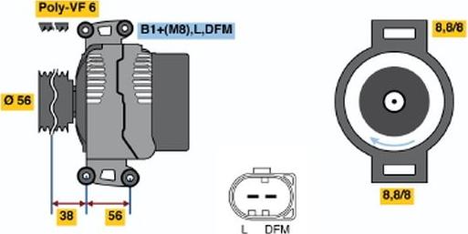 BOSCH 0 124 515 059 - Alternatore www.autoricambit.com