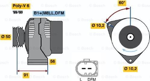 BOSCH 0 124 515 055 - Alternatore www.autoricambit.com