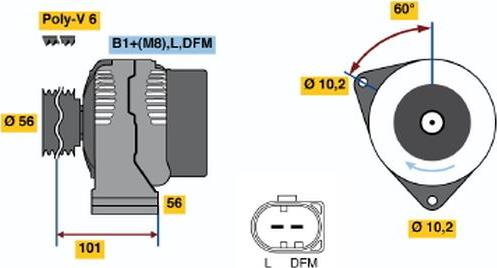 BOSCH 0 124 515 060 - Alternatore www.autoricambit.com