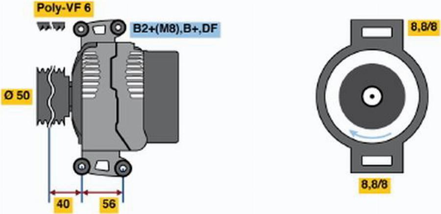 BOSCH 0124515084 - Alternatore www.autoricambit.com