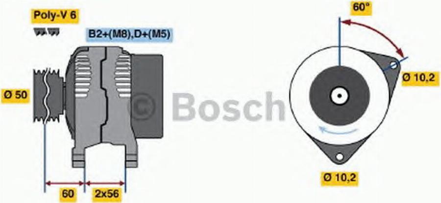 BOSCH 0 124 515 080 - Alternatore www.autoricambit.com