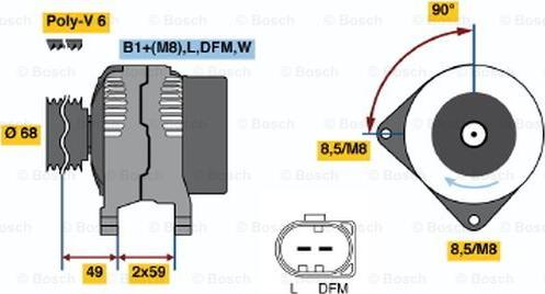 BOSCH 0 124 515 035 - Alternatore www.autoricambit.com