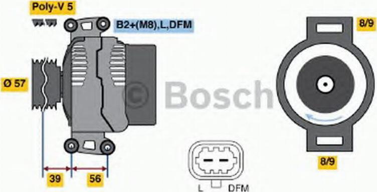 BOSCH 0 124 515 033 - Alternatore www.autoricambit.com