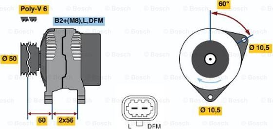 BOSCH 0 124 515 032 - Alternatore www.autoricambit.com