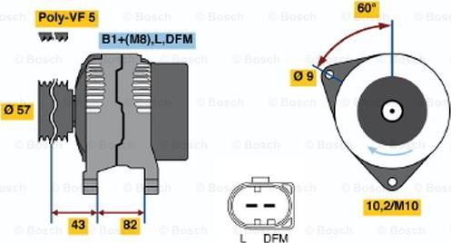 BOSCH 0 124 515 025 - Alternatore www.autoricambit.com