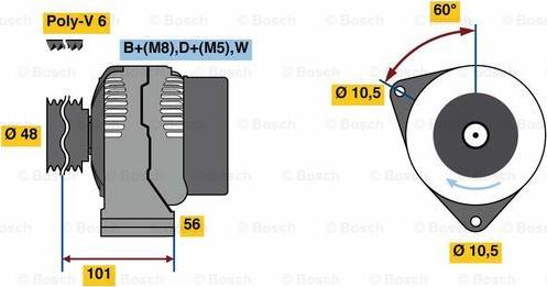 BOSCH 0 124 515 190 - Alternatore www.autoricambit.com