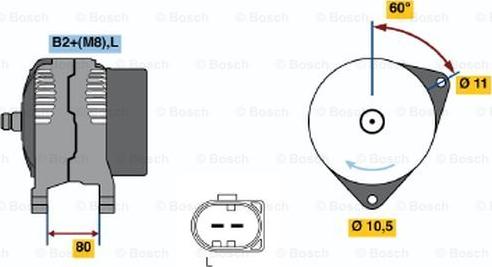 BOSCH 0 124 525 064 - Alternatore www.autoricambit.com