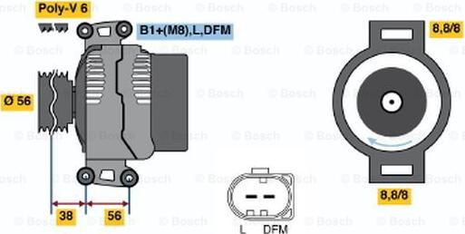 BOSCH 0 124 525 088 - Alternatore www.autoricambit.com