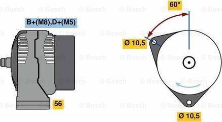 BOSCH 0 124 615 053 - Alternatore www.autoricambit.com