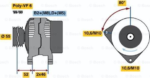 BOSCH 0 124 615 027 - Alternatore www.autoricambit.com