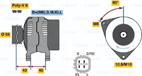 BOSCH 0 124 315 016 - Alternatore www.autoricambit.com