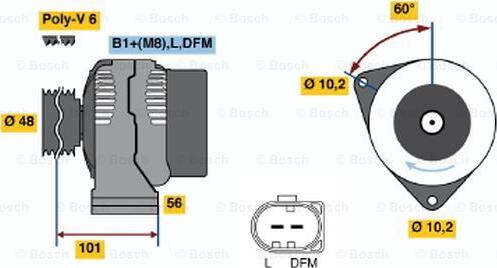 BOSCH 0 124 325 045 - Alternatore www.autoricambit.com