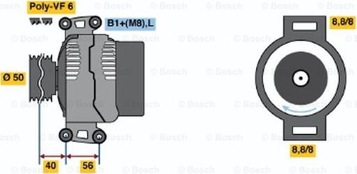 BOSCH 0 124 325 093 - Alternatore www.autoricambit.com