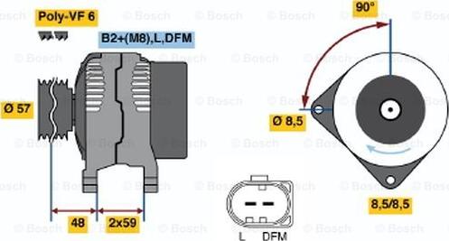 BOSCH 0 124 325 178 - Alternatore www.autoricambit.com