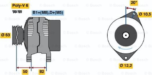 BOSCH 0 124 215 002 - Alternatore www.autoricambit.com