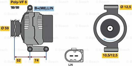 BOSCH 0 125 811 013 - Alternatore www.autoricambit.com