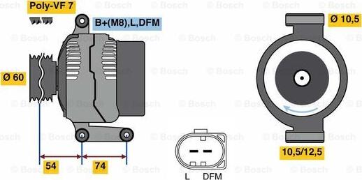 BOSCH 0 125 711 049 - Alternatore www.autoricambit.com