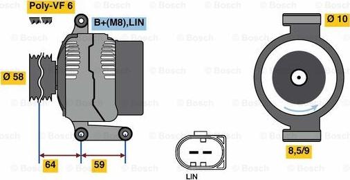 BOSCH 0 125 711 045 - Alternatore www.autoricambit.com