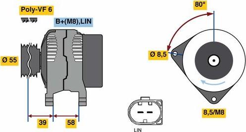 BOSCH 0125711071 - Alternatore www.autoricambit.com