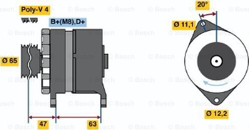 BOSCH 0 120 469 035 - Alternatore www.autoricambit.com