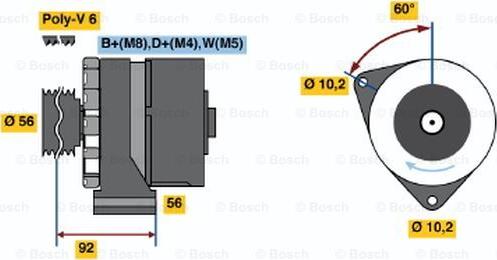 BOSCH 0 120 469 104 - Alternatore www.autoricambit.com