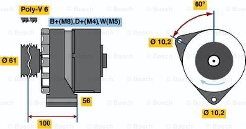 BOSCH 0 120 469 853 - Alternatore www.autoricambit.com