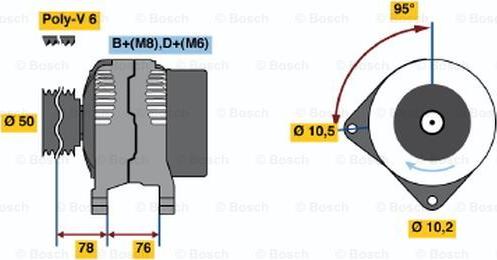 BOSCH 0 120 485 048 - Alternatore www.autoricambit.com