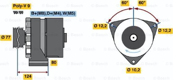 BOSCH 0 120 468 143 - Alternatore www.autoricambit.com