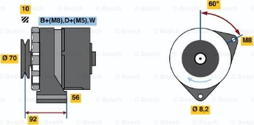 BOSCH 0 120 468 120 - Alternatore www.autoricambit.com