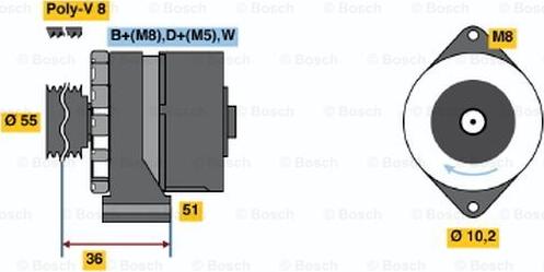 BOSCH 0 120 484 051 - Alternatore www.autoricambit.com