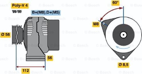 BOSCH 0 986 039 280 - Alternatore www.autoricambit.com