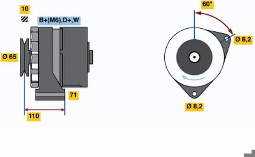 BOSCH 0120488131 - Regolatore di tensione del generatore www.autoricambit.com