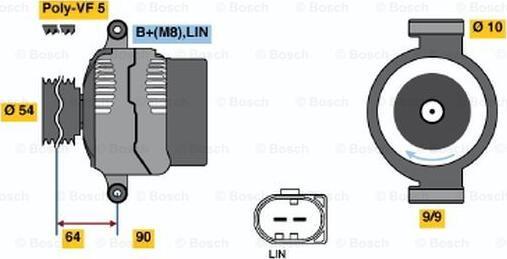 BOSCH 0 121 615 005 - Alternatore www.autoricambit.com