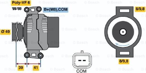 BOSCH 0 121 615 010 - Alternatore www.autoricambit.com