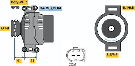 BOSCH 0121715018 - Alternatore www.autoricambit.com