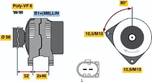 BOSCH 0 121 715 024 - Alternatore www.autoricambit.com