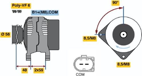 BOSCH 0 121 715 071 - Alternatore www.autoricambit.com