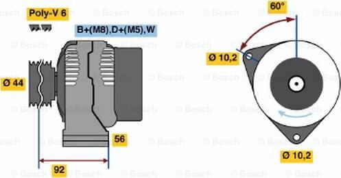 BOSCH 0 123 545 004 - Alternatore www.autoricambit.com