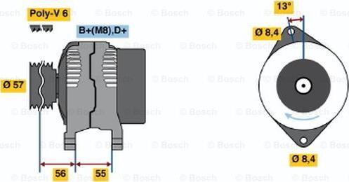 BOSCH 0 123 500 004 - Alternatore www.autoricambit.com