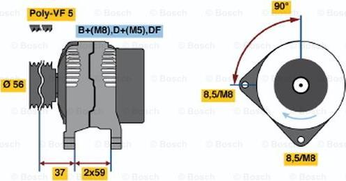 BOSCH 0 123 515 003 - Alternatore www.autoricambit.com